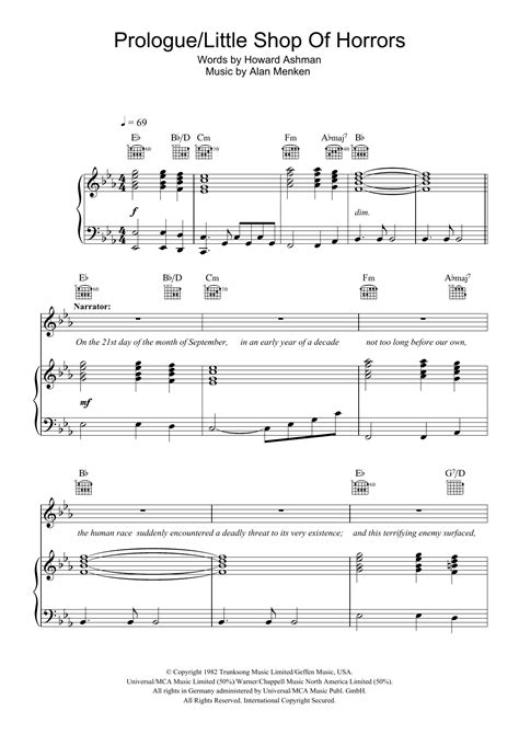 Four progressive volumes provide a s. Prologue (from Little Shop Of Horrors) Sheet Music | Howard Ashman | Piano, Vocal & Guitar