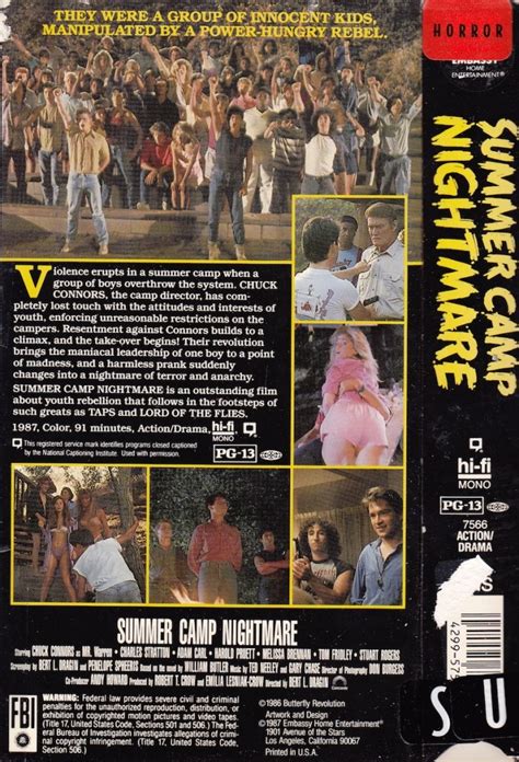 Collecting Vhs Summer Camp Nightmare 1987