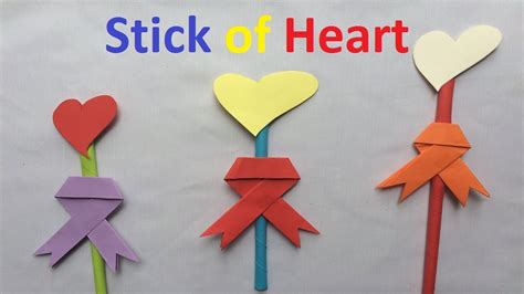 How To Make An Easy Paper Stick Heart Origami Beautiful And Easy