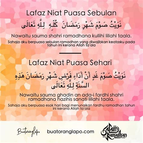 Doa Niat Puasa Qadha Ramadhan Homecare