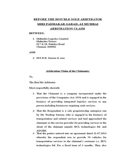 Once the writ and relevant statement of claim have been served on the defendant and the defendant has entered an appearance, the plaintiff may file an application for a summary judgment, annexing a certified sealed copy of the foreign judgment. Statement of Claim | Arbitral Tribunal | Arbitration