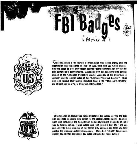 Fbi Seal And Badges History — The Memory Hole 2