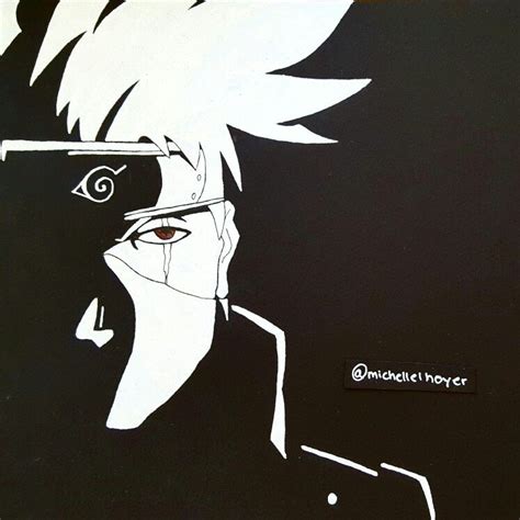 My Drawing Of Kakashi Hatake From Naruto In Black And White My