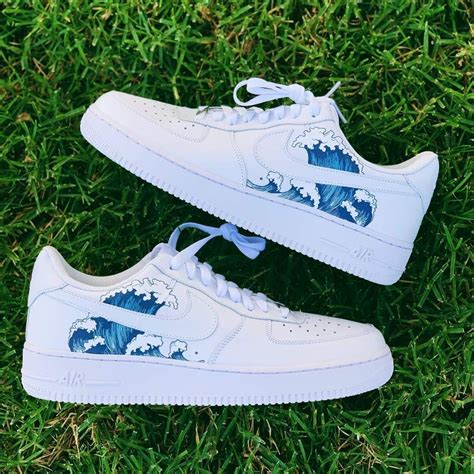These customs are specially made to order and take. Tidal Wave AF1 in 2020 | Nike shoes air force, Custom nike ...