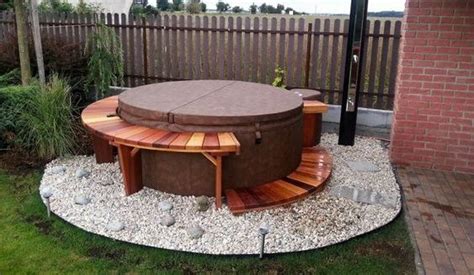 Tub Surround Ideas Hot Tub Surround Diy Hot Tub Spa Hot Tubs Outdoor Living Space Outdoor
