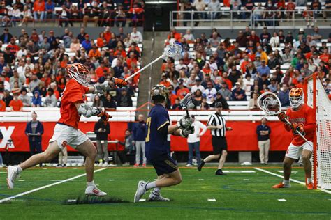 Syracuse Men S Lacrosse Dominated By Notre Dame In Acc Matchup