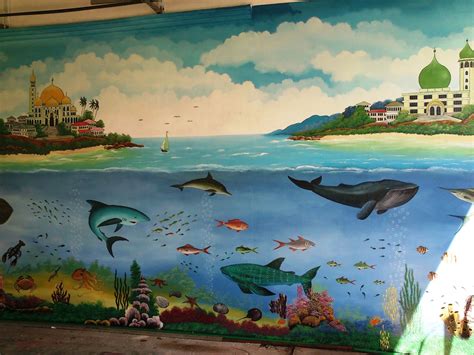 Mural Art Cetusan Idea Sample Image Mural Marine Life