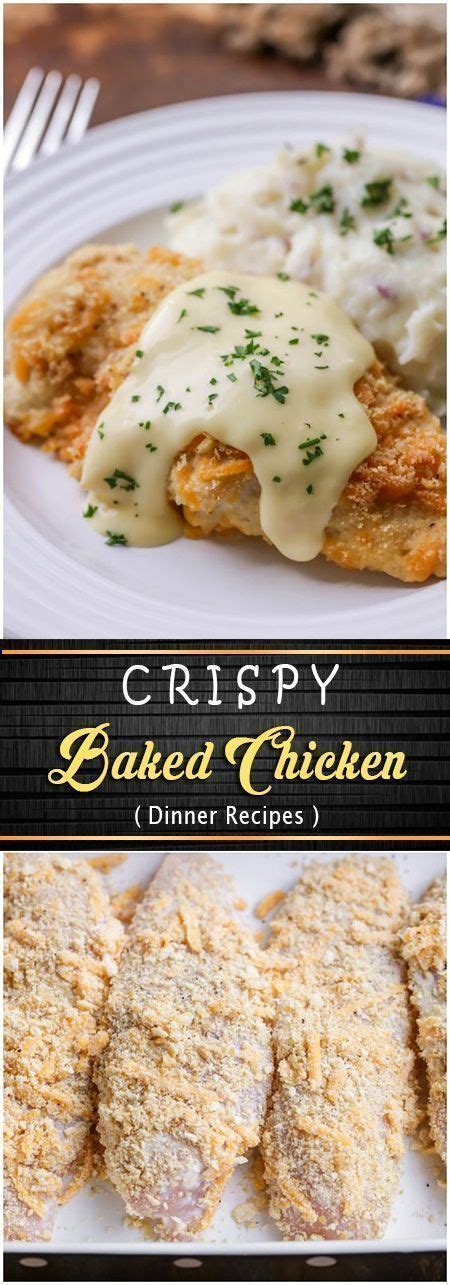 Preheat oven to 425 degrees. This Crispy Cheddar Chicken is baked chicken coated in ...