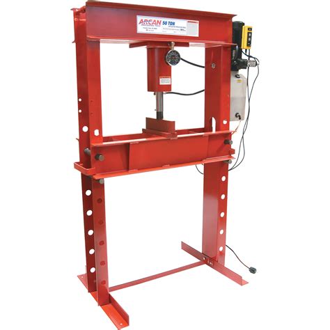 Arcan 50 Ton Electro Hydraulic Shop Press With Gauge And Hand Control