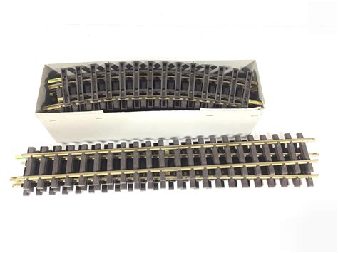 lot lgb curved and straight brass g scale train track