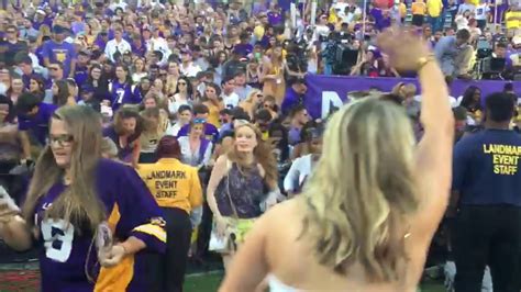 LSU Fans Rush The Field After Beating Georgia YouTube