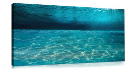 Blue Ocean Sea Seaview Beneath Surface Canvas Wall Art Picture Print Ebay