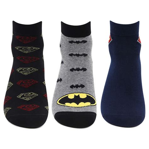 Buy Superman Batman Ankle Socks For Men By Bonjour Pack Of 3 At