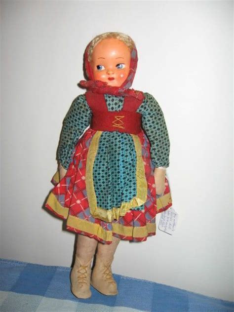 Vintage Polish Doll Flea Market Decorating Rubber Face Face Cloth
