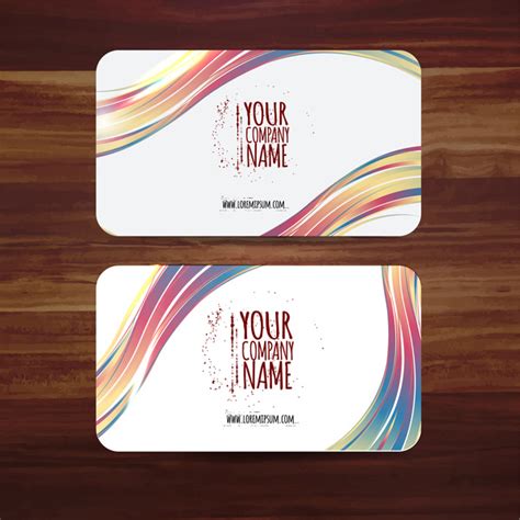 If you open this template up in the future and want to use it for a business card design, your first step should be to click on save as from the menu bar. Business card template vector illustration with colorful ...