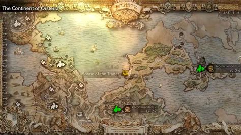 Octopath Traveler Job Shrines Map Best Tourist Places In The World