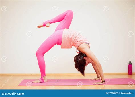 Backbend With Raised Leg Yoga Pose Stock Photo Image 57206023