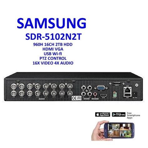 Samsung Sdr 5102n2t 2tb 16 Channel Security Dvr For Sale Online Ebay