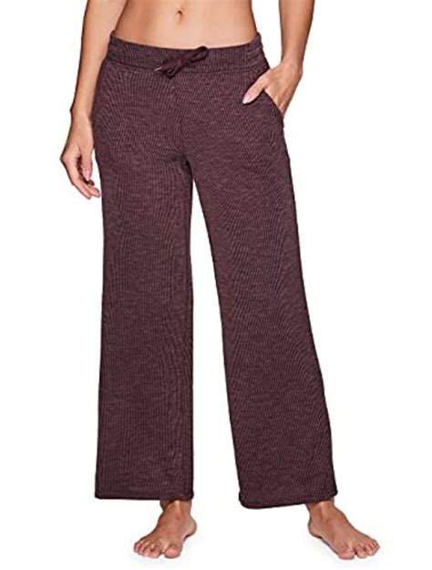 Buy Rbx Active Women S Lounge Pant Relaxed Wide Leg Ribbed Flare Pant With Pockets Online