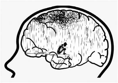 Depression Clipart Clip Easy Drawing Brain Human