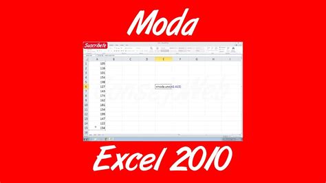 Como Calcular La Moda En Excel YouTube