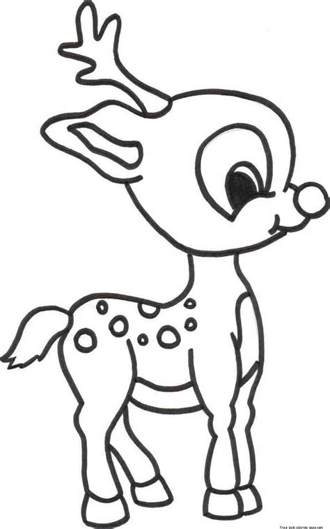 Because his nose is able to glow bright red, he is trusted by santa to pull his sled. cute reindeer coloring pages | Christmas coloring sheets ...