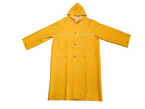 China Hooded Pvc Raincoat Rainwear Work Clothes Working Rain Coat