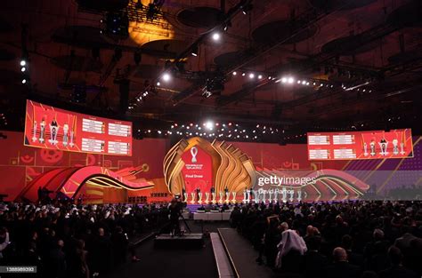 A Led Displays The Fifa World Cup Qatar 2022 Final Draw Results News