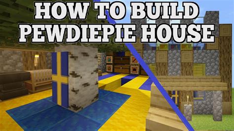 How To Build Pewdiepies House In Minecraft Minecraft House Tutorial