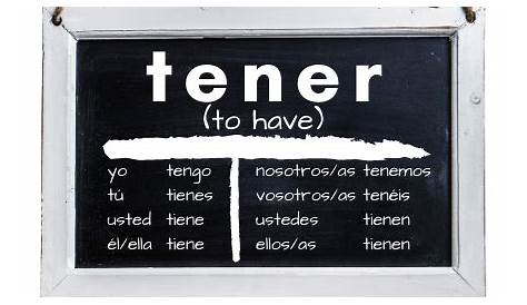 verb chart for tener