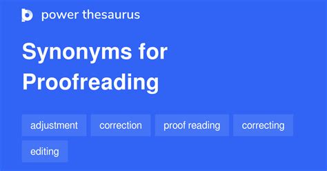 42 Noun Synonyms for Proofreading