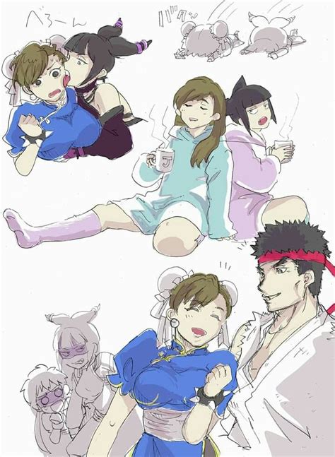 Chun Li Juri Sakura And Ryu In 2022 Street Fighter Art Street Fighter Juri Street Fighter