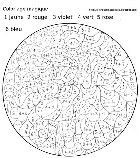 Coloriage adulte avec code couleur gratuit. Maternelle: Coloriage magique, iris
