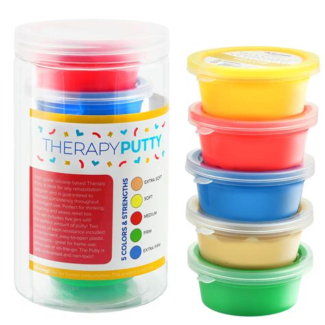 Playlearn Therapy Putty 5 Strengths Stress Putty For Kids And