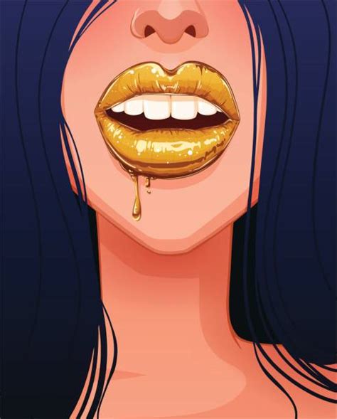 Cartoon Of Women With Gold Teeth Illustrations Royalty Free Vector