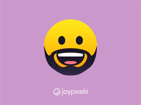 The Joypixels Bearded Face Emoji All Smiles 15 By Joypixels On Dribbble
