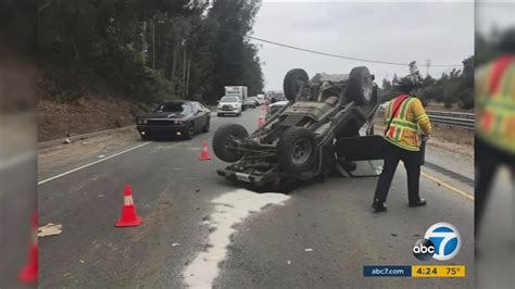 Dui Suspect Slams Into Report Drunk Drivers Sign In Rollover Crash Near Santa Cruz Calif