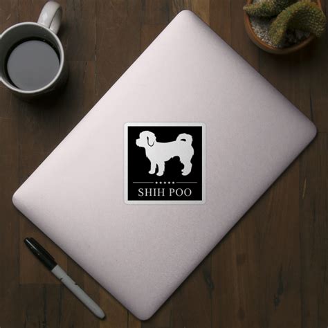 Shih Poo Dog White Silhouette Shih Poo Sticker Teepublic