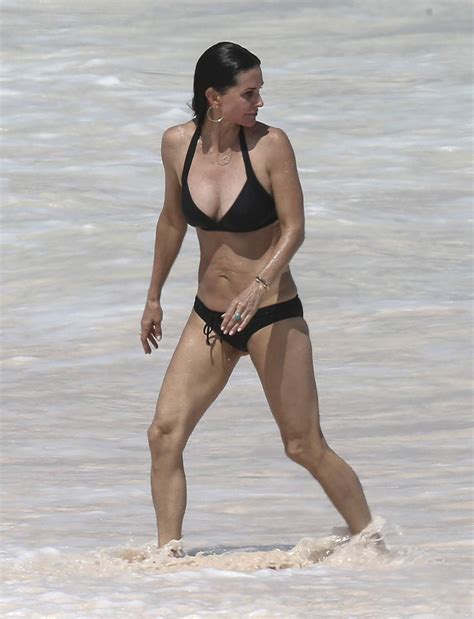 COURTENEY COX In Bikini On The Beach In Bahamas 04 02 2017 HawtCelebs