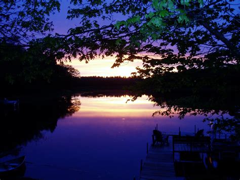 Purple Sunset In The Wisconsin Northwoods Blankenhaus