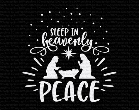 Sleep In Heavenly Peace Svg Christmas Svg Nativity Scene Etsy