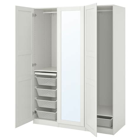Find the right wardrobe and bedroom storage tips on ikea.ca. PAX / TYSSEDAL Wardrobe combination - white, mirror glass ...