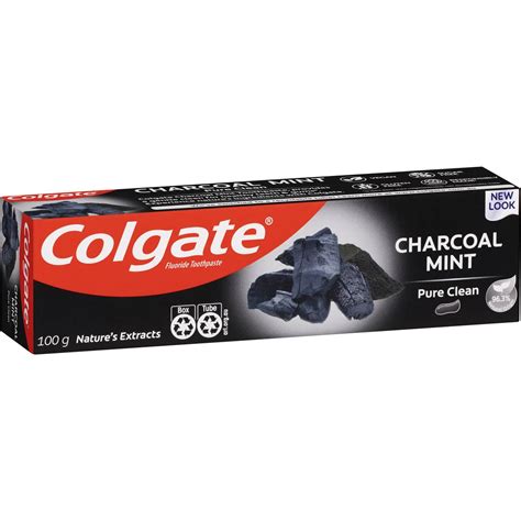 Colgate Charcoal Mint Toothpaste Natures Extracts 100g Woolworths