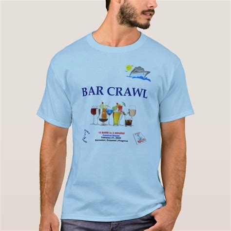 Bar Crawl Cruise Tshirt Customize Men And Women T Shirt