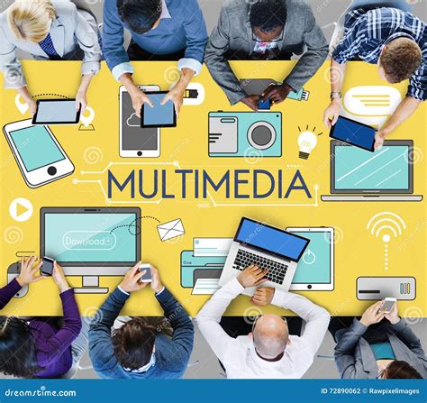 Multimedia Communication Connection Technology Devices Concept Stock