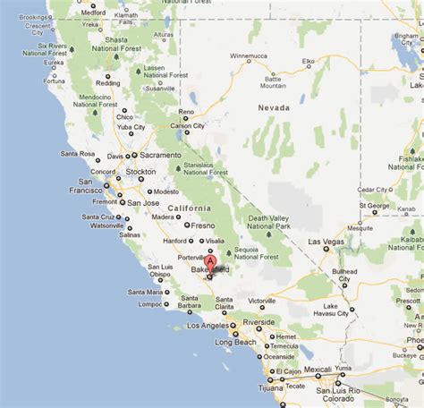 Bakersfield California Karte