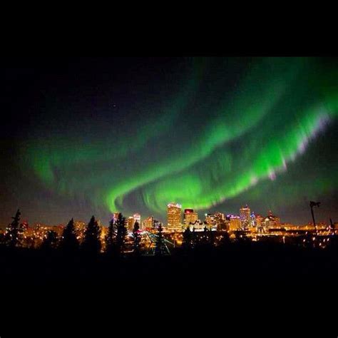 Edmonton Skyline Canada Northern Lights Photography Pinterest