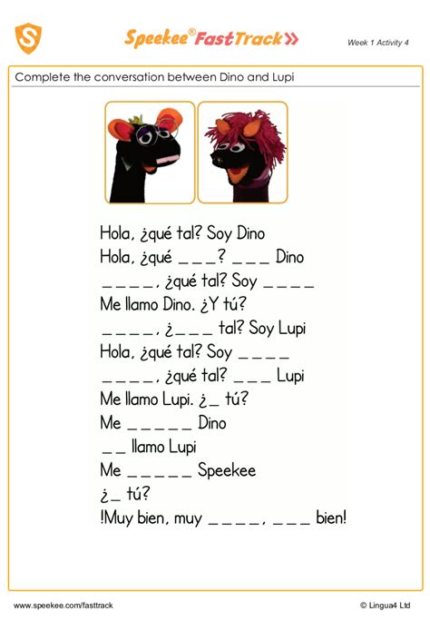 Simple Dialogue Completion In Spanish Based On What Your Child Hears In