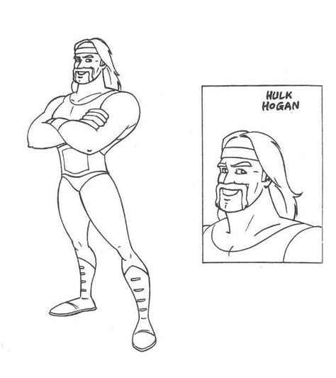 Hulk Hogan Coloring Pages Sketch Coloring Page