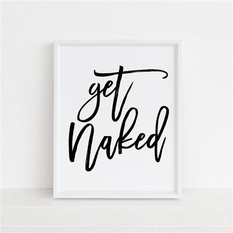 Get Naked Bathroom Printable Funny Restroom Print Bedroom Etsy
